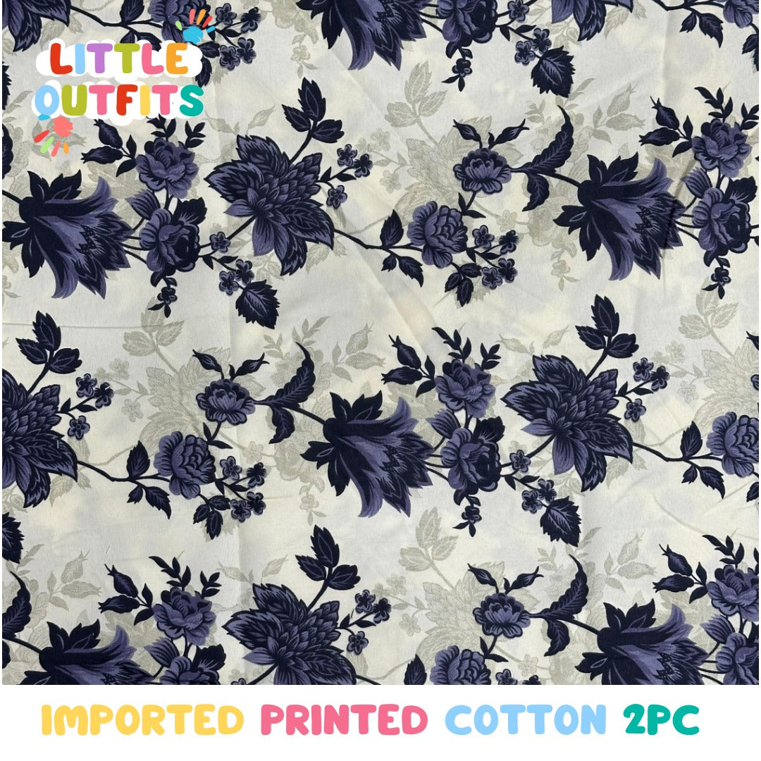 Imported Cotton 2PC Unstitched for Girls