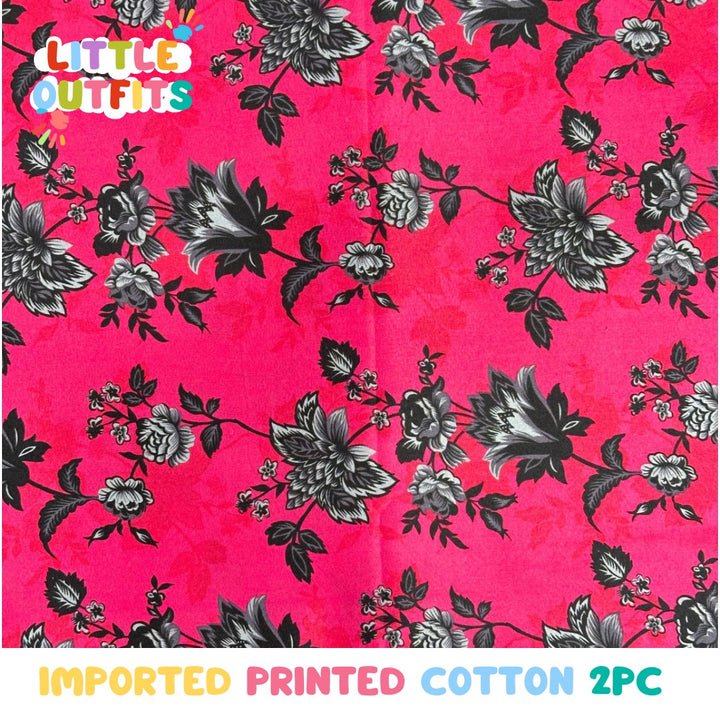Imported Cotton 2PC Unstitched for Girls