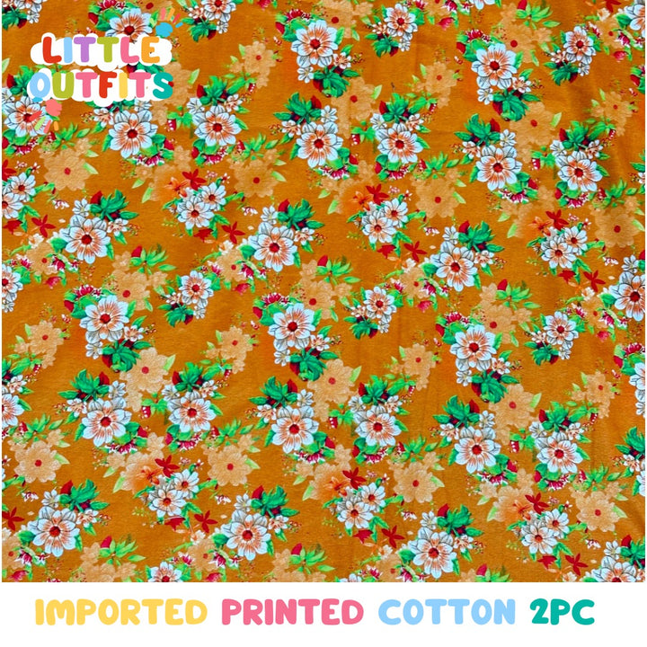 Imported Cotton 2PC Unstitched for Girls