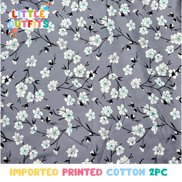 Imported Cotton 2PC Unstitched for Girls