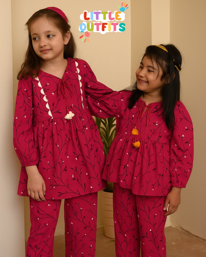 Imported Cotton 2PC Unstitched for Girls