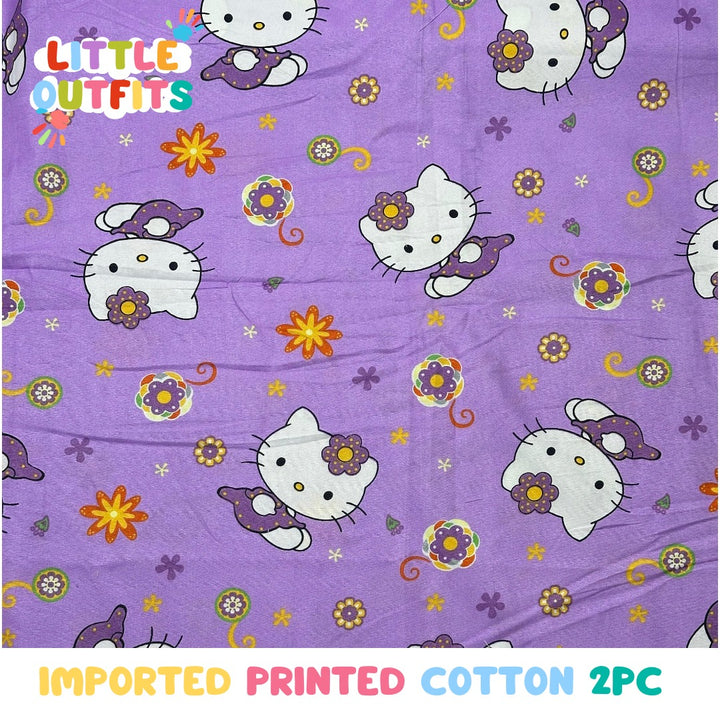 Imported Cotton 2PC Unstitched for Girls