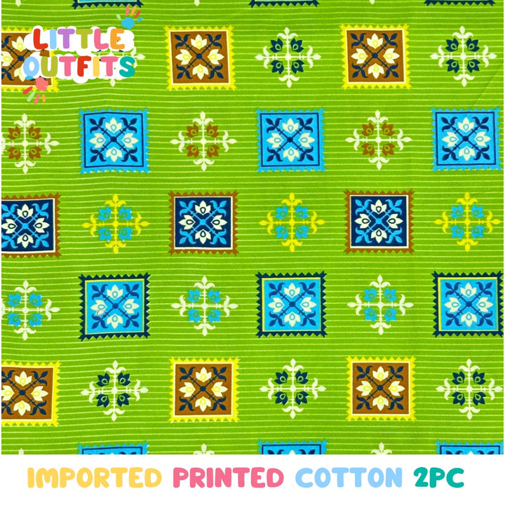 Imported Cotton 2PC Unstitched for Girls