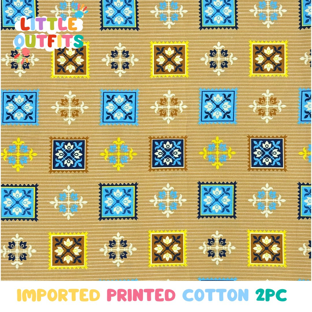 Imported Cotton 2PC Unstitched for Girls