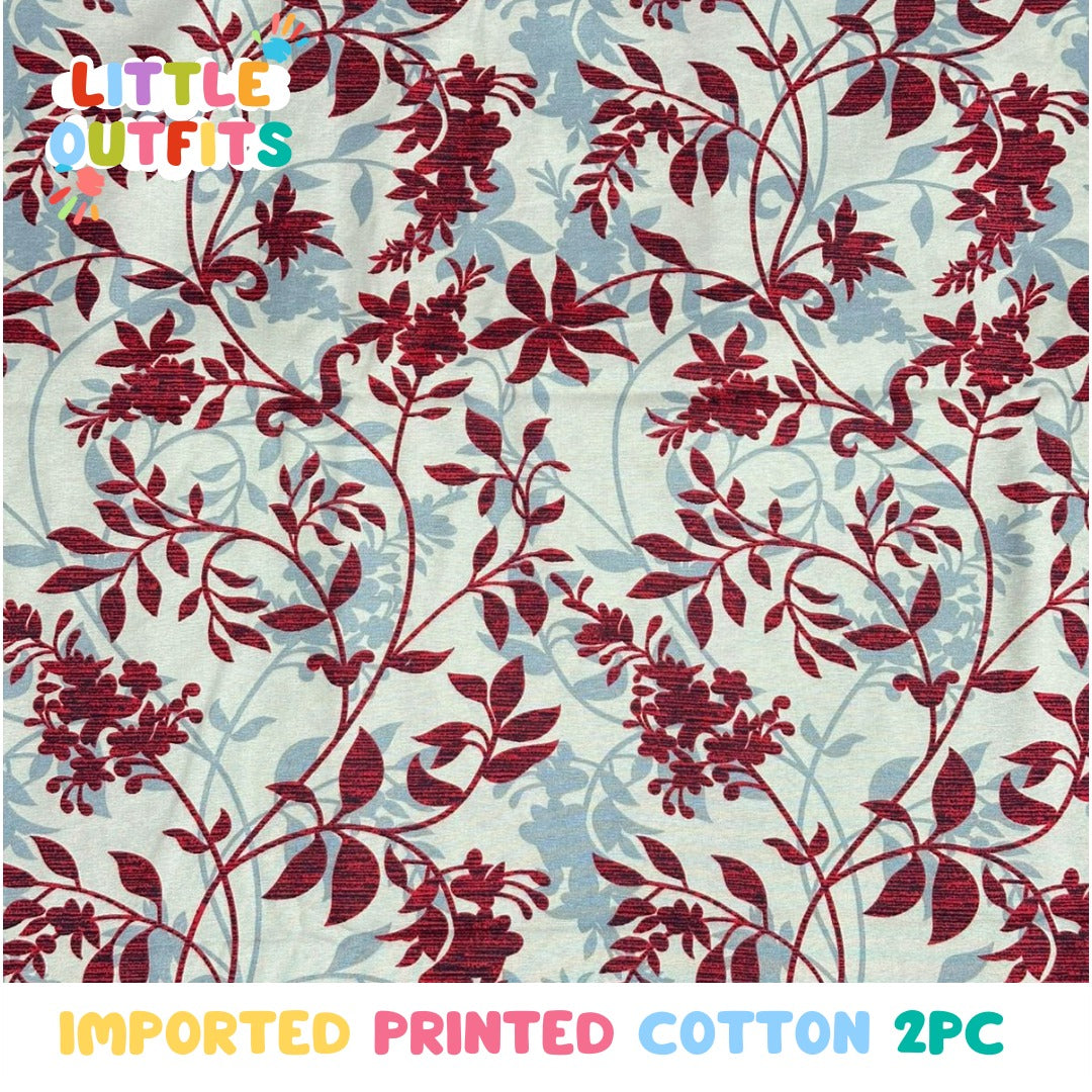 Imported Cotton 2PC Unstitched for Girls