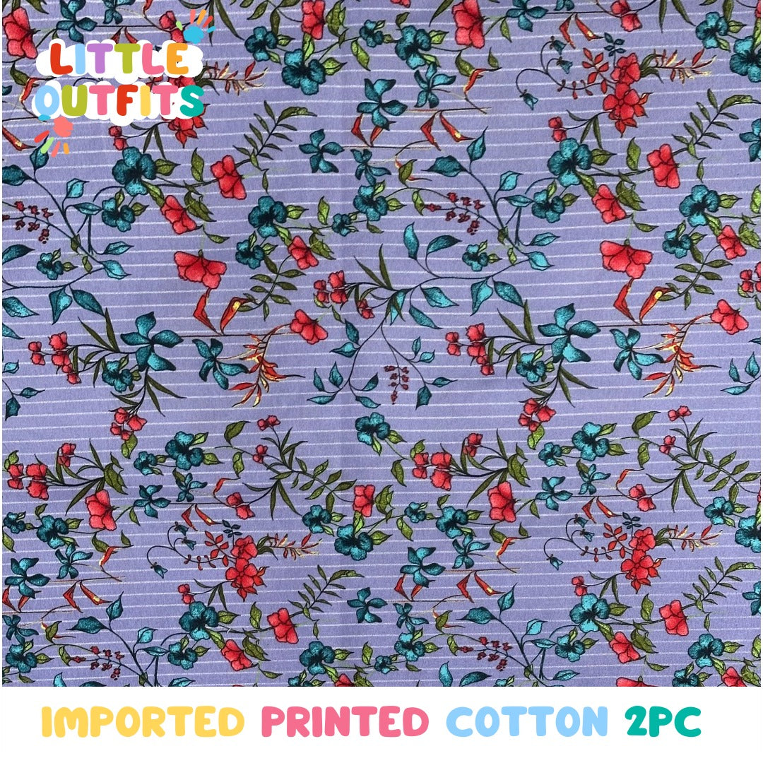 Imported Cotton 2PC Unstitched for Girls