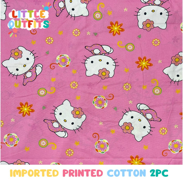 Imported Cotton 2PC Unstitched for Girls
