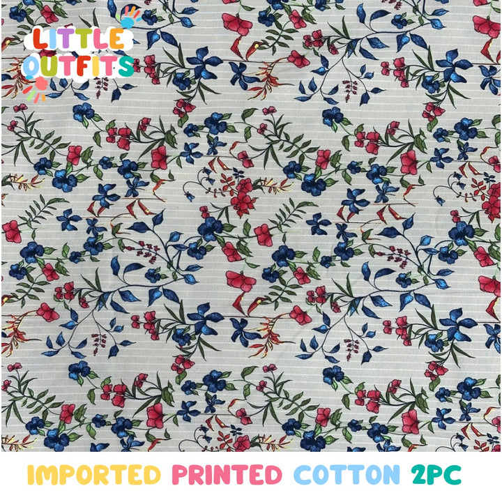 Imported Cotton 2PC Unstitched for Girls