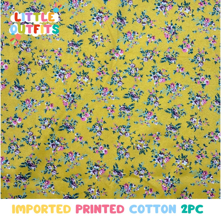 Imported Cotton 2PC Unstitched for Girls