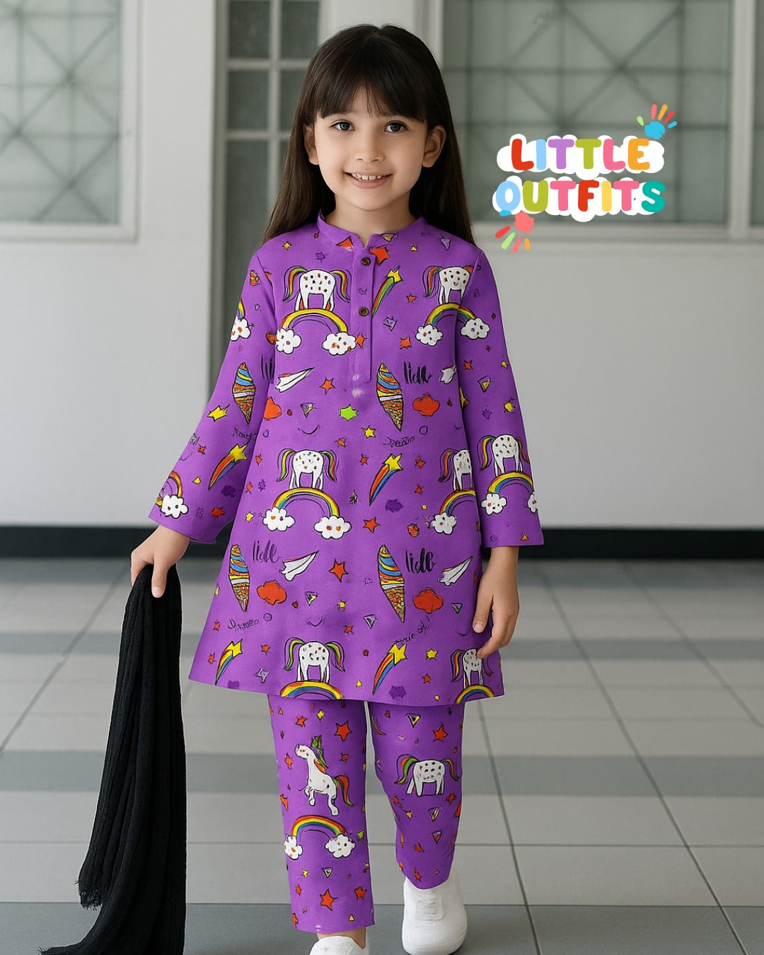 Imported Cotton 2PC Unstitched for Girls