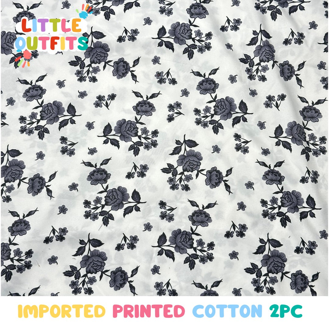 Imported Cotton 2PC Unstitched for Girls