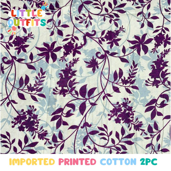 Imported Cotton 2PC Unstitched for Girls