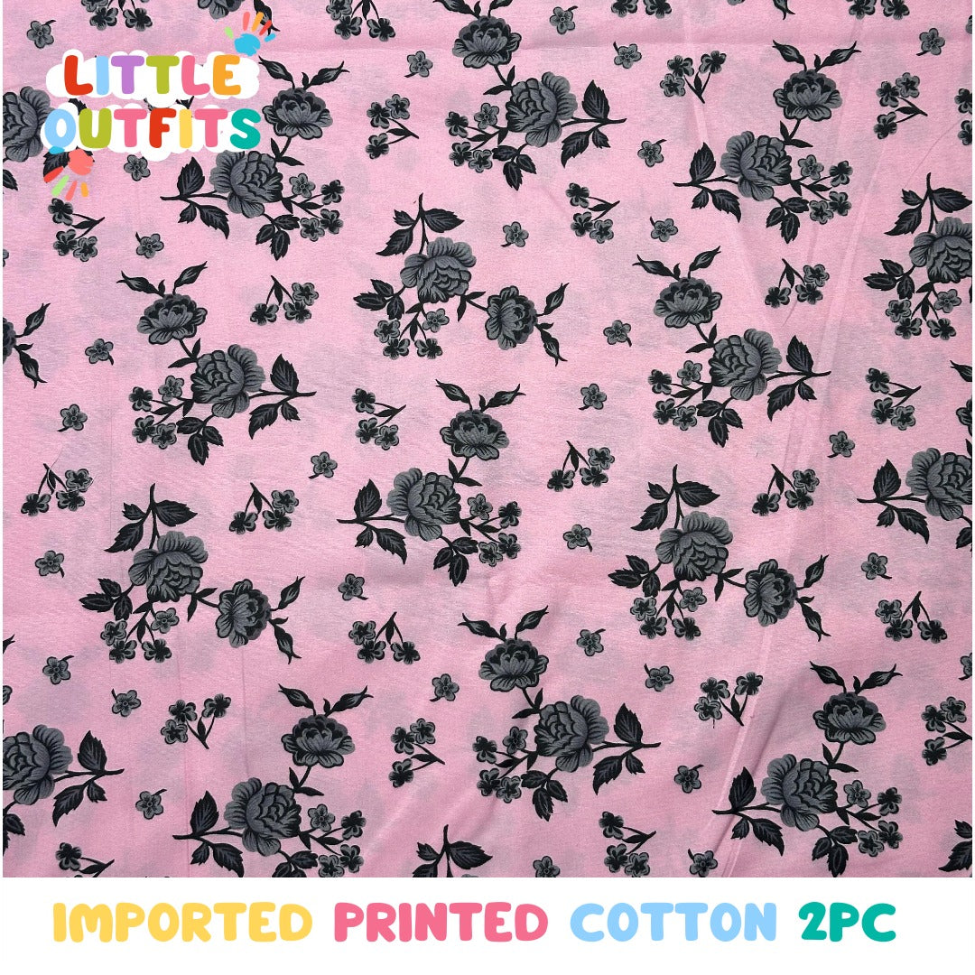Imported Cotton 2PC Unstitched for Girls