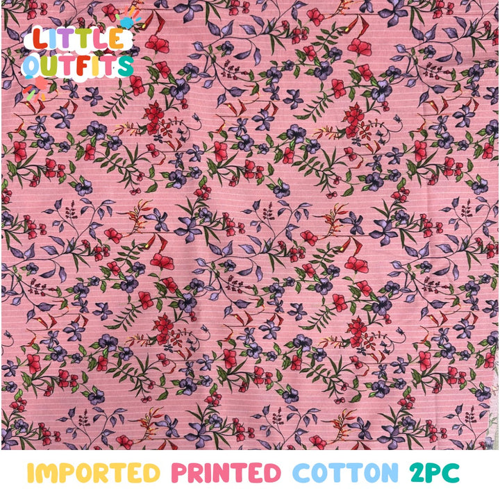Imported Cotton 2PC Unstitched for Girls