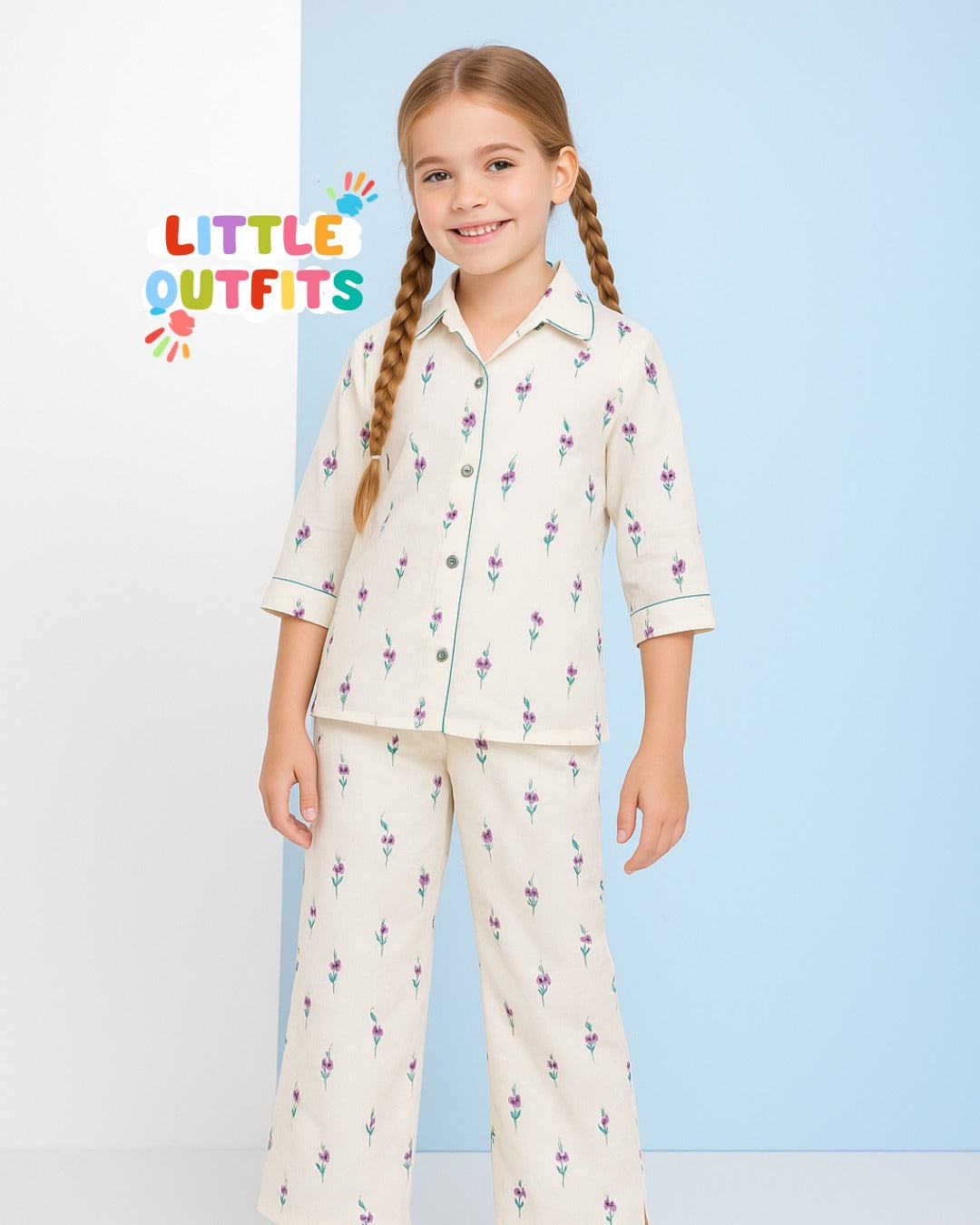 Imported Cotton 2PC Unstitched for Girls