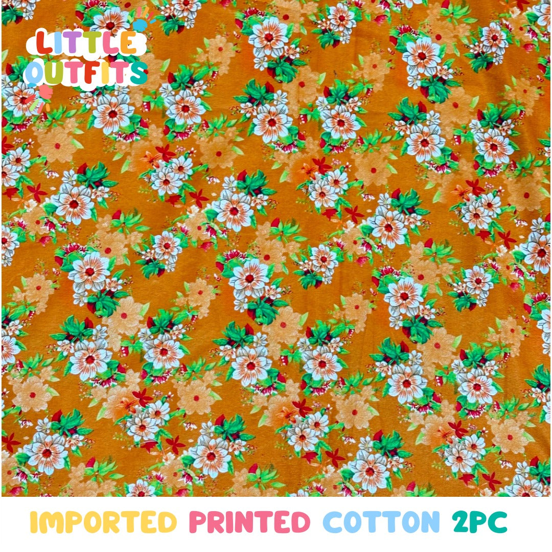 Imported Cotton 2PC Unstitched for Girls