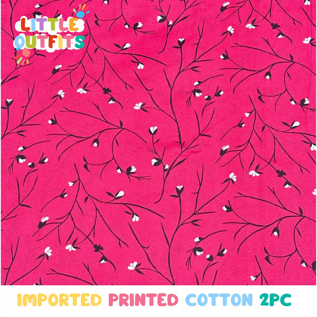 Imported Cotton 2PC Unstitched for Girls