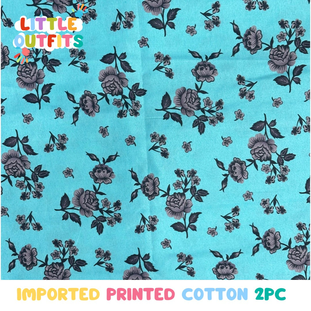 Imported Cotton 2PC Unstitched for Girls