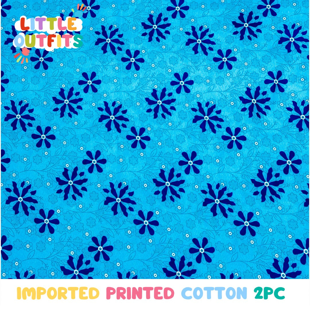 Imported Cotton 2PC Unstitched for Girls