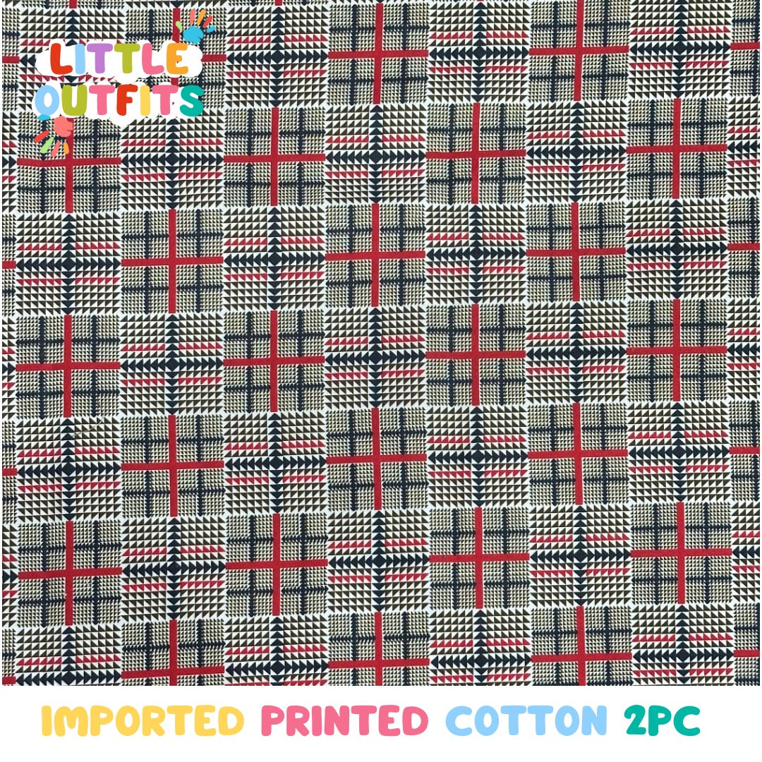 Imported Cotton 2PC Unstitched for Girls