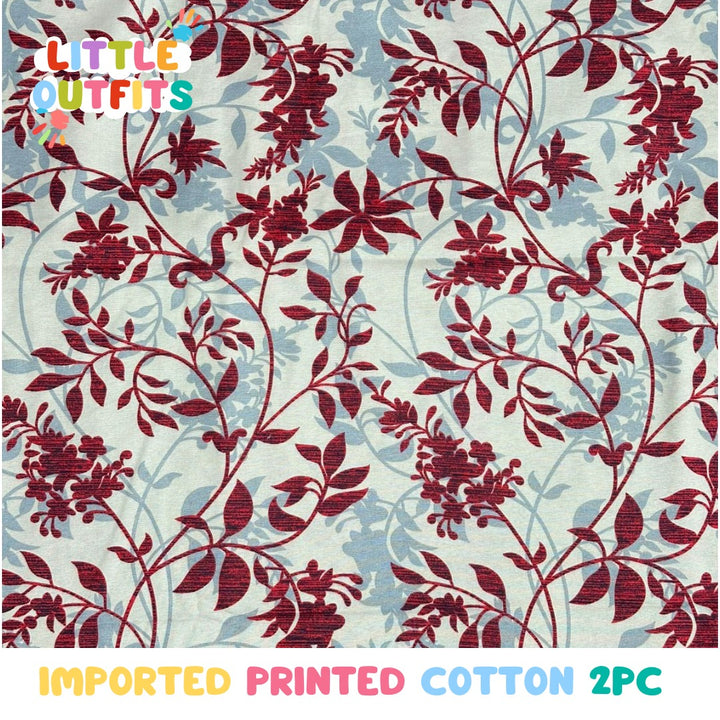 Imported Cotton 2PC Unstitched for Girls